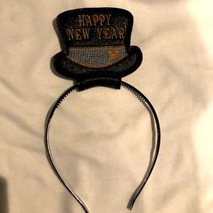 Happy Nee Year Hat interchangeable Center Piece for Minnie Ears headband